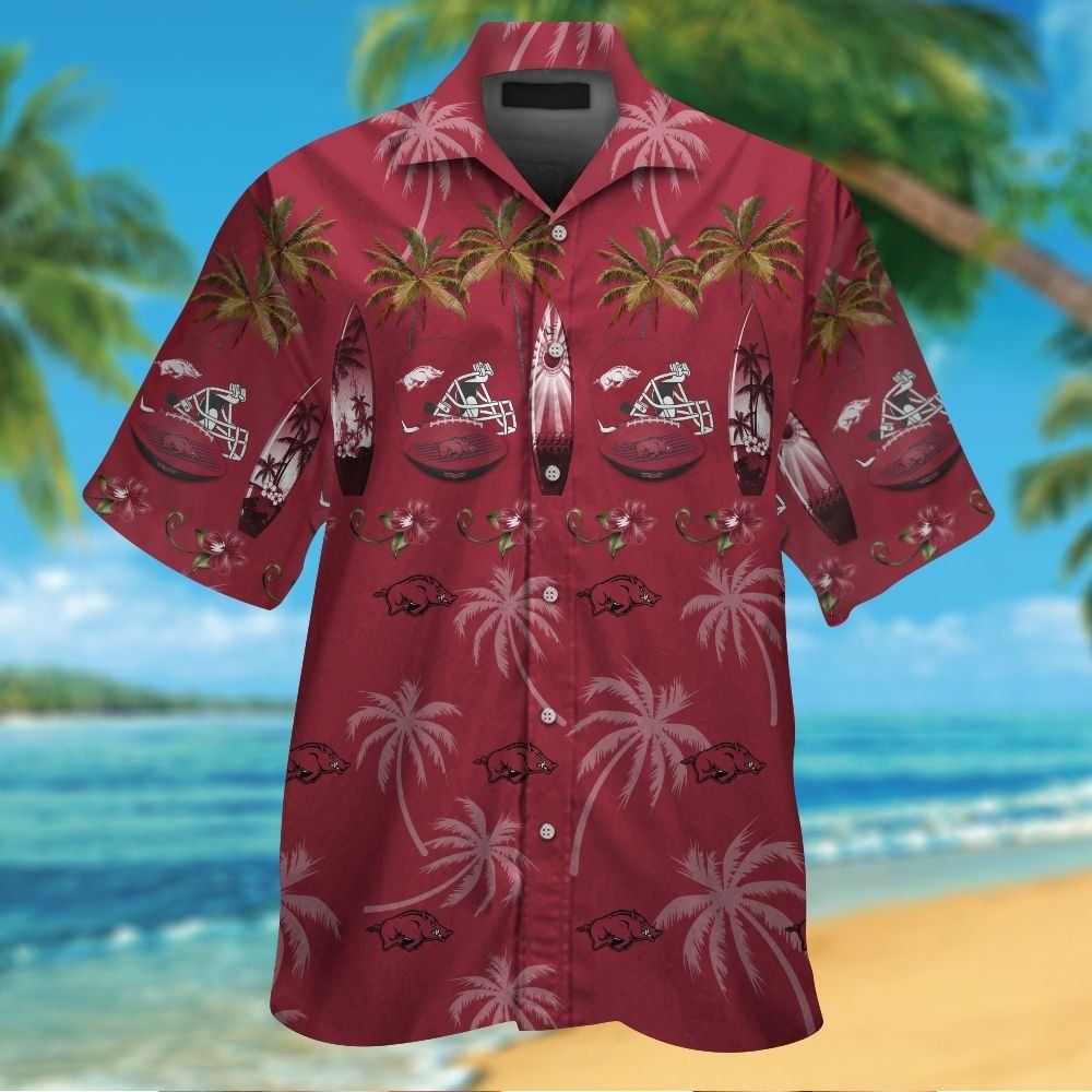 Arkansas Razorbacks Hawaiian Shirt Short Sleeve Tropical