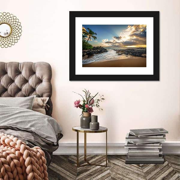 Beach Canvas Prints Makena Beach Cove Sunset Faux Canvas Print Wall Art Home Decoration