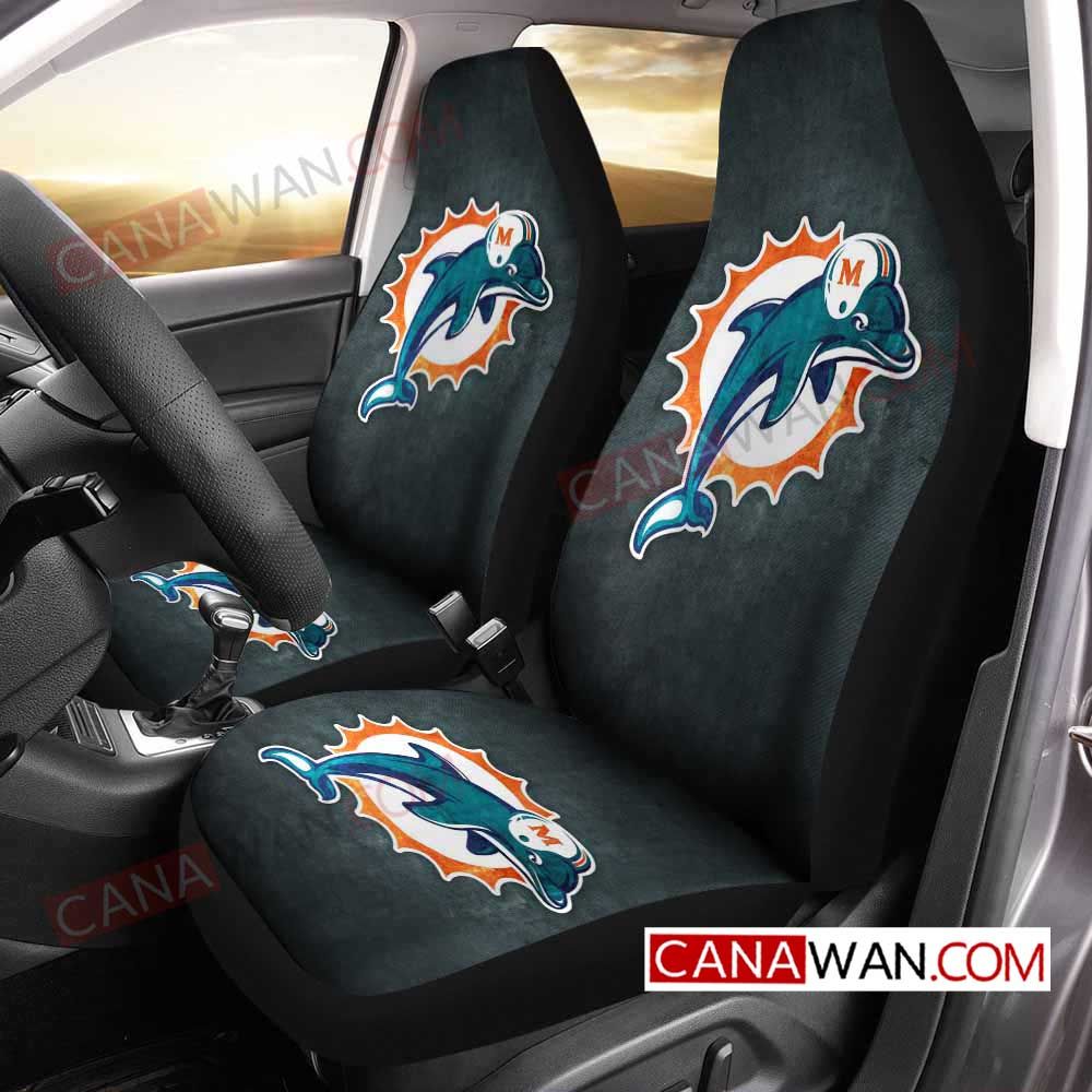 Miami Dolphins Style056 3D Customized Personalized Car Seat Cover