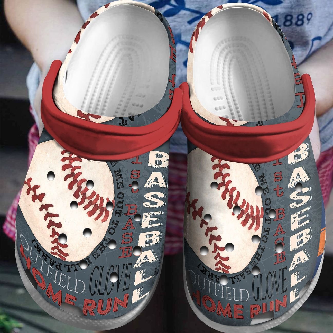 Baseball Lover Personalized Clog, Custom Name, Text, Color, Number Fashion Style For Women, Men, Kid, Print 3D