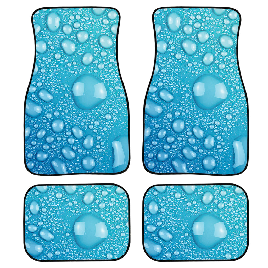 Water Drops Print Front And Back Car Floor Mats, Front Car Mat