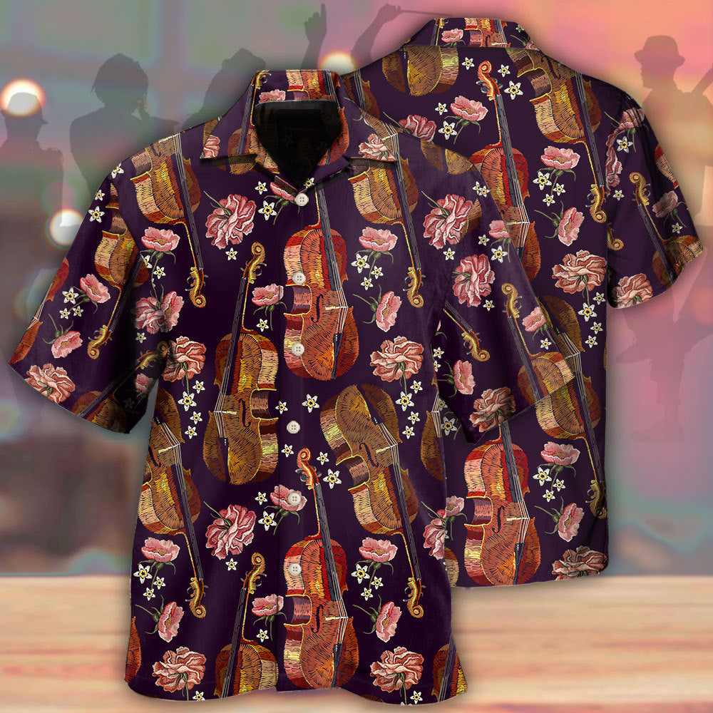 Violin Music Floral Hawaii Shirt Ha4283