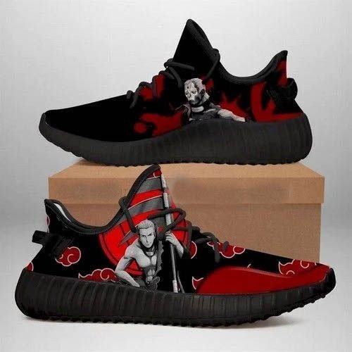 Akatsuki Hidan Naruto Shoes Black Gift Idea My Son Myfriend Father’S Day Shoes Yeezy Sneakers H94