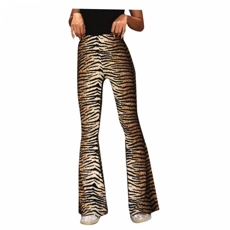 New High Waist Leopard Print Flare Leggings Fashion Sexy