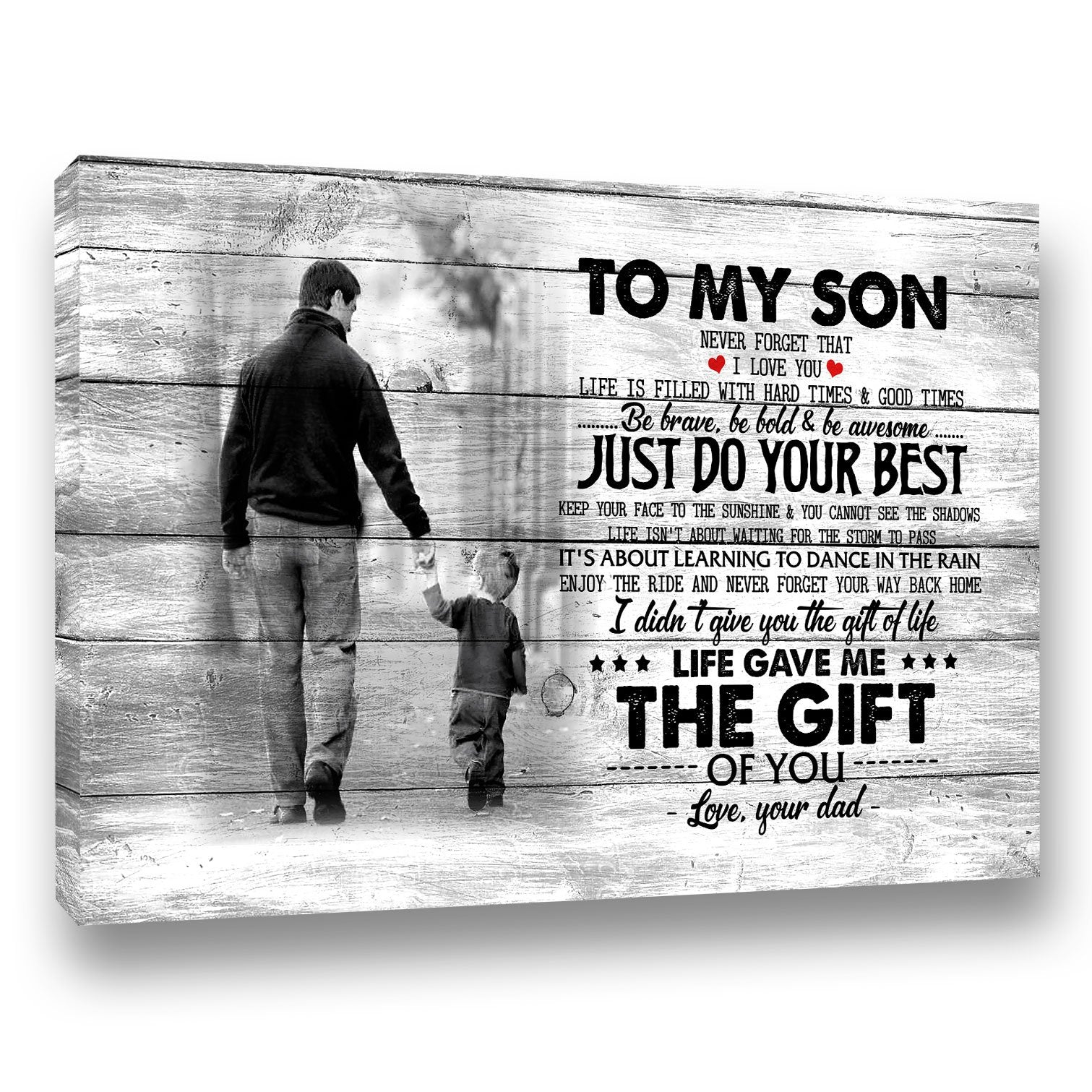 To My Son Never Forget That I Love You Landscape Poster & Canvas Gift For Son Home Decor Wall Art Visual Art