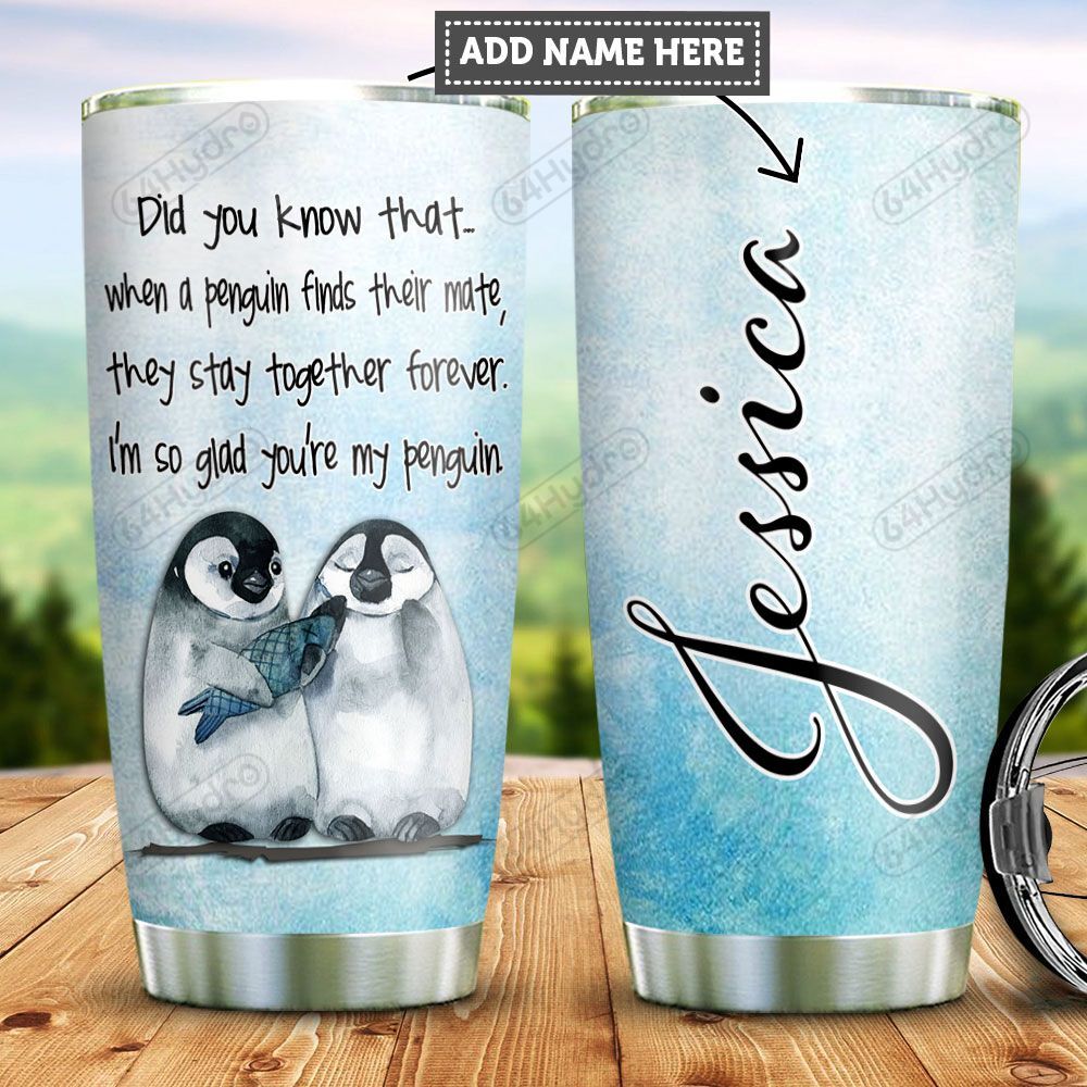 Personalized Penguin Couple Ttz2112012 Stainless Steel Tumbler