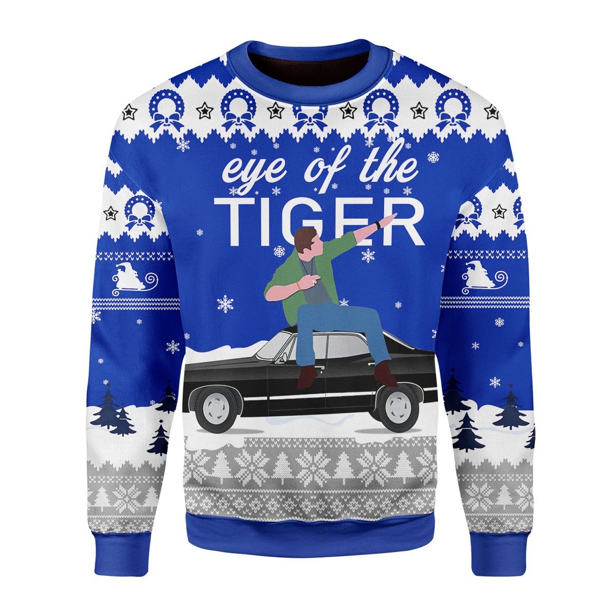 Eye Of The Tiger Christmas Ugly Sweater | Unisex | Full Size | Adult | Colorful | US3650