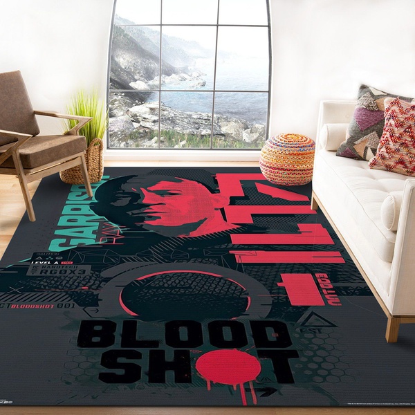 Bloodshot Black Area Rug, Living Room And Bed Room Rug – Home Decor  Floor Decor