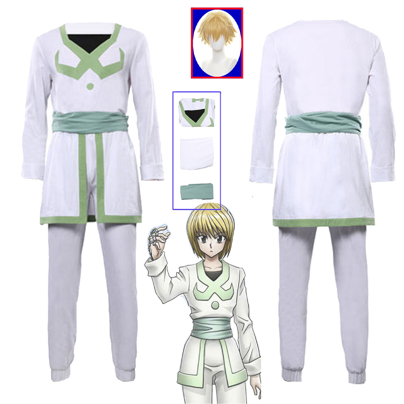 Anime Hunter x Hunter Kurapika Cosplay Costume Kids Pants Cape Outfits Halloween Carnival Suit alx