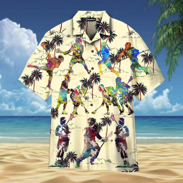 Colorful Lacrosse Player Hawaii Shirt For Men Women Ha7045