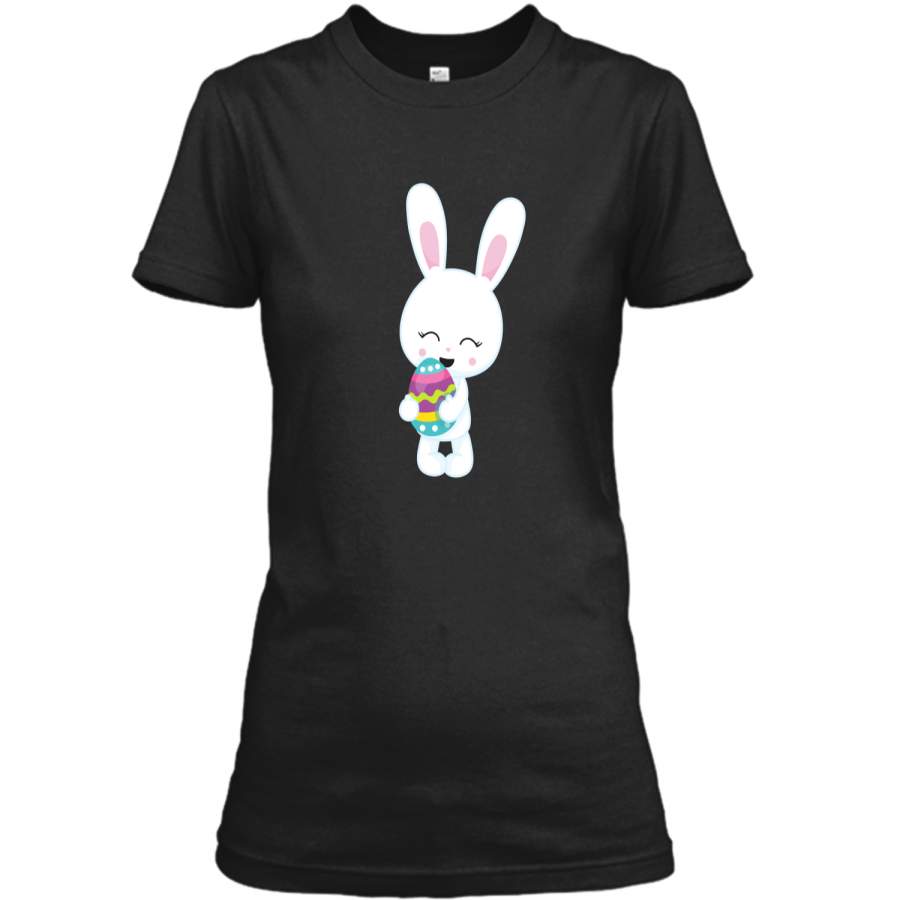 Cute Easter Bunny Graphic T-Shirt Ladies Custom