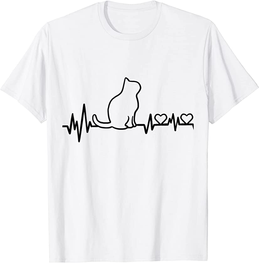 cat cardio love for kitten lovers kitty adoption T-Shirt