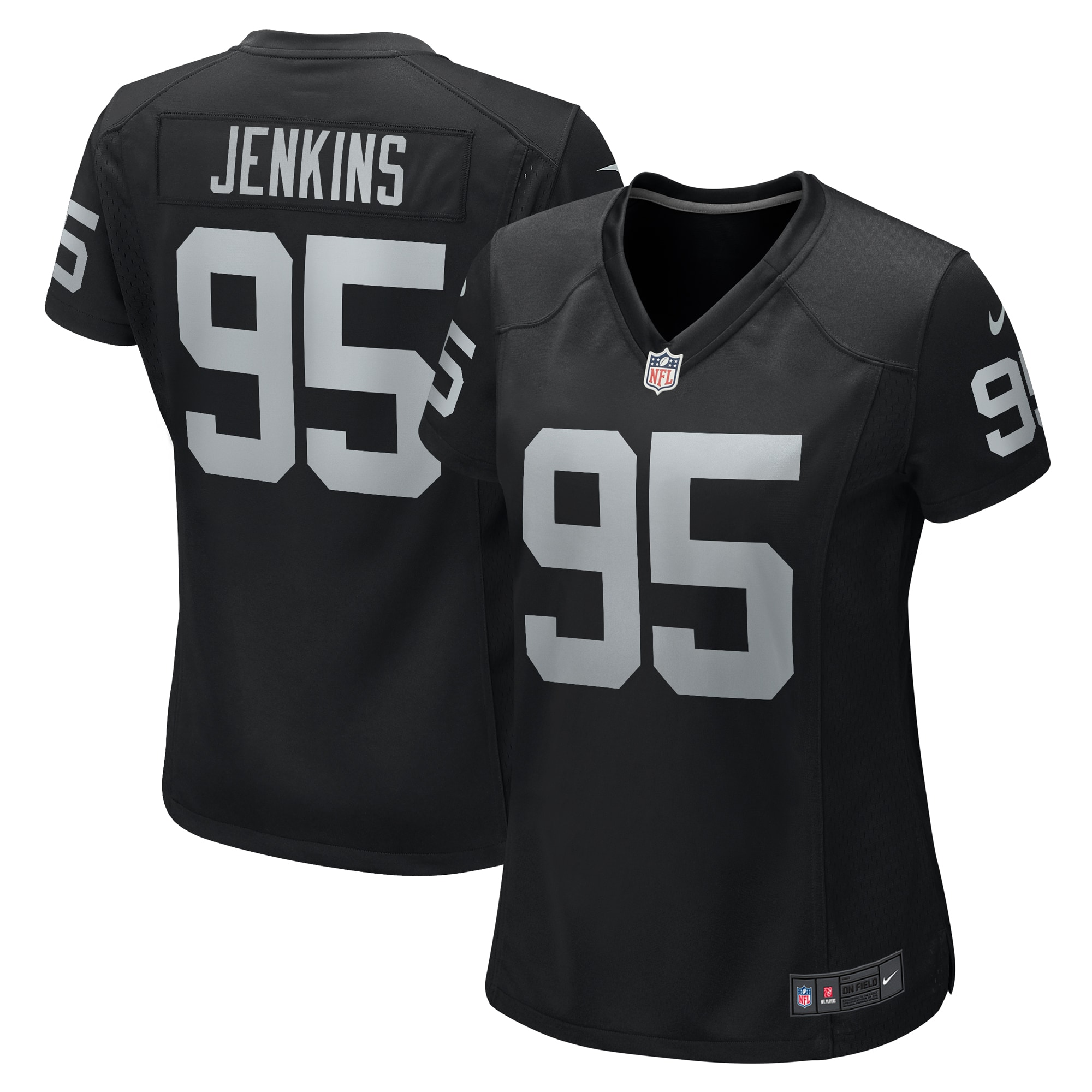 Women’s Las Vegas Raiders John Jenkins Black Game Jersey