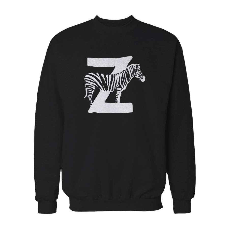 Zebra Letter Z Alphabet Animal Sweatshirt