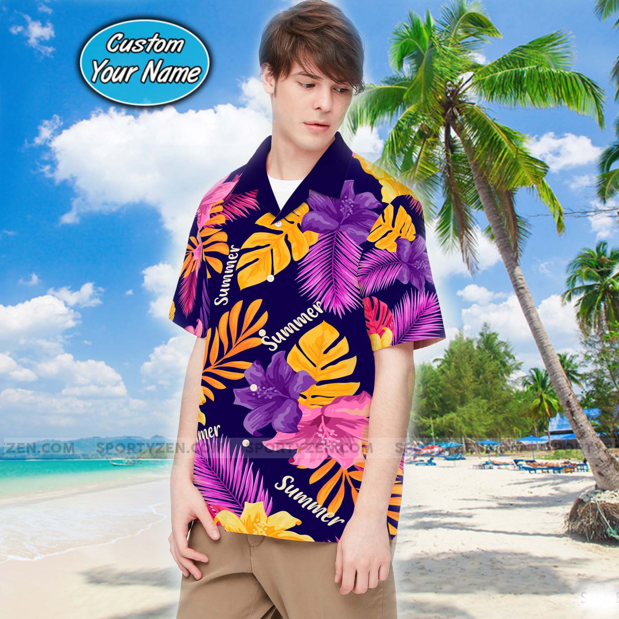 Beach Shirt Funny Unisex Custom Tropical Hawaiian Shirts 3D 177L