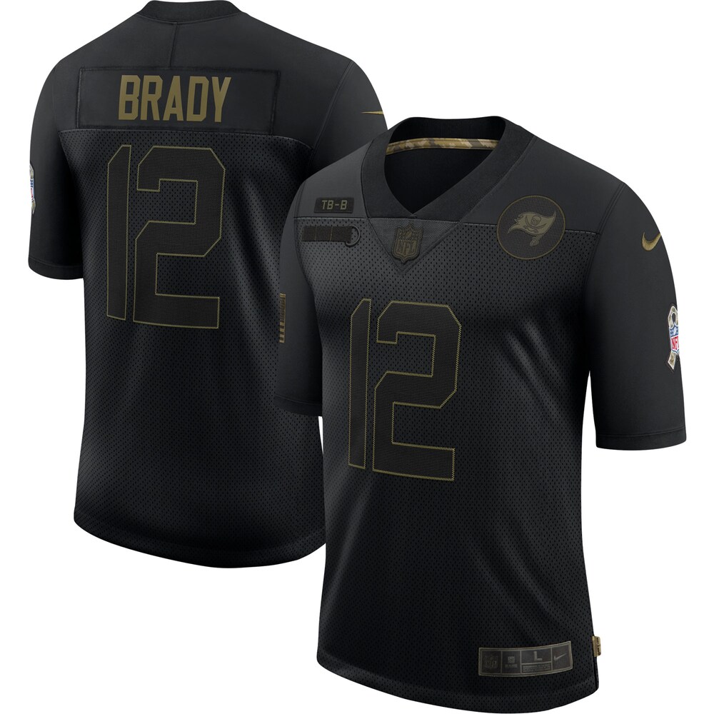 Tom Brady Tampa Bay Buccaneers 2020 Salute To Service Limited Jersey – Black