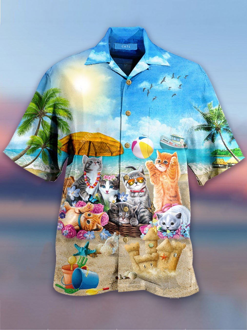 Cats Hawaii Summer Beach Shirt Ha76022