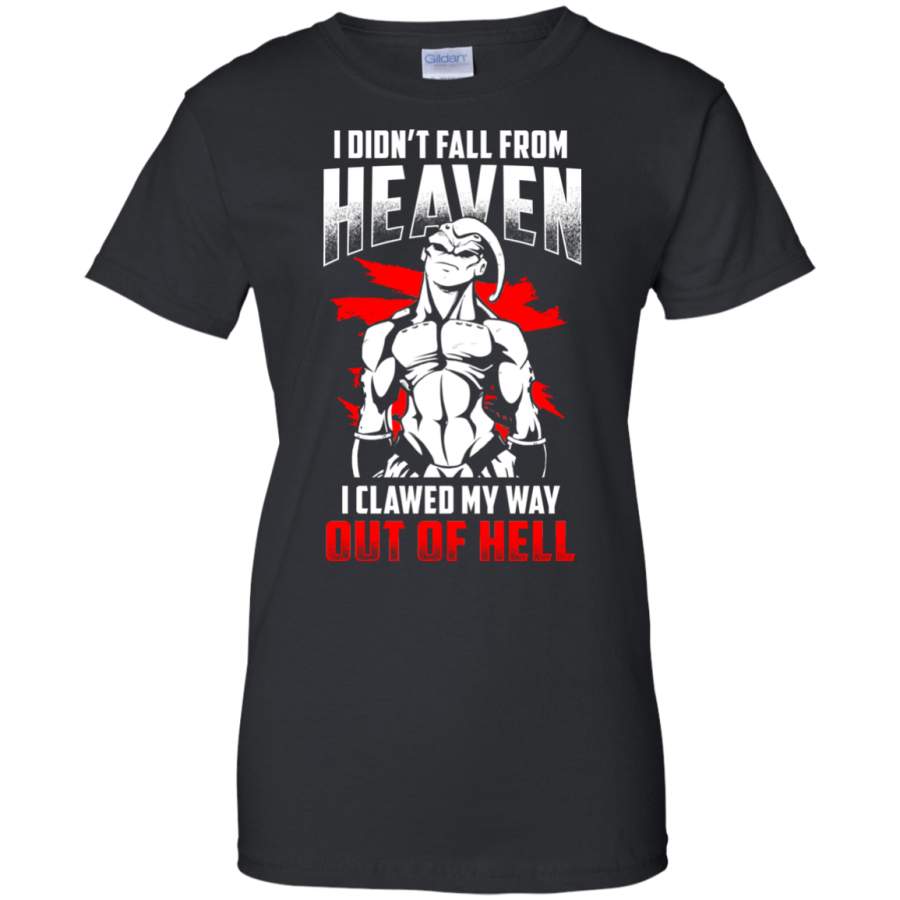 AGR Dragon Ball Z Shirts Women’s Evil Buu Heaven Out of Hell Dbz T-Shirt