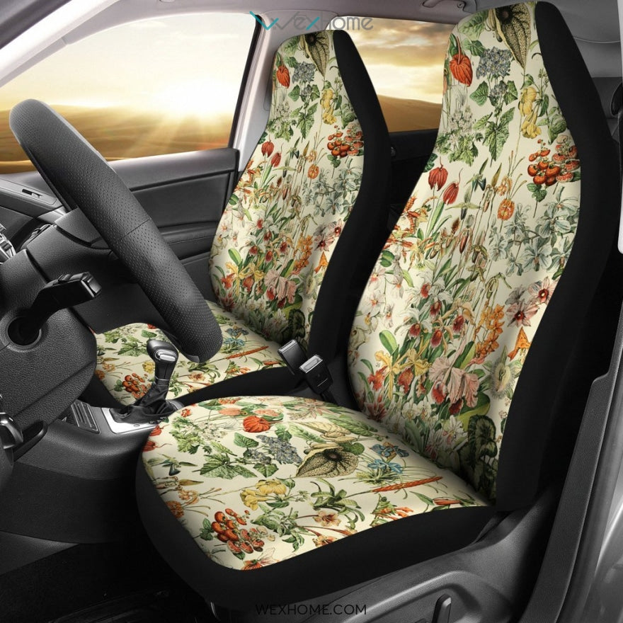 2Pcs Flowers Car Seat Cover