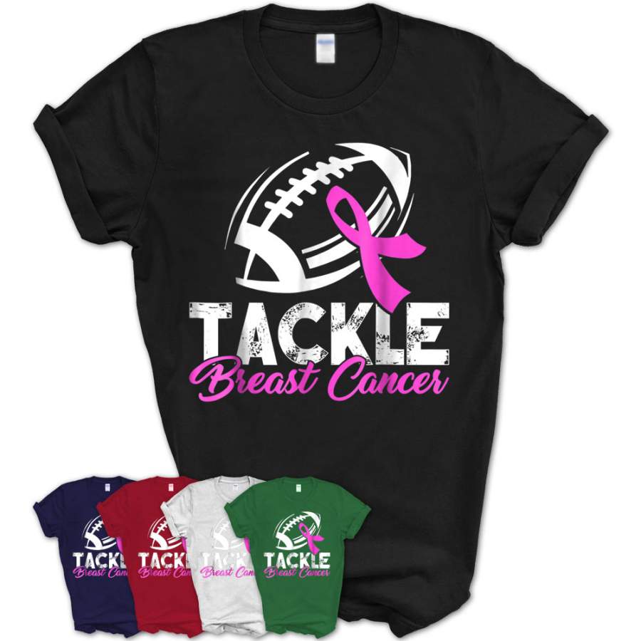 Tackle Breast Cancer Shirt Awareness Football Survivor Gift – Teezou Store