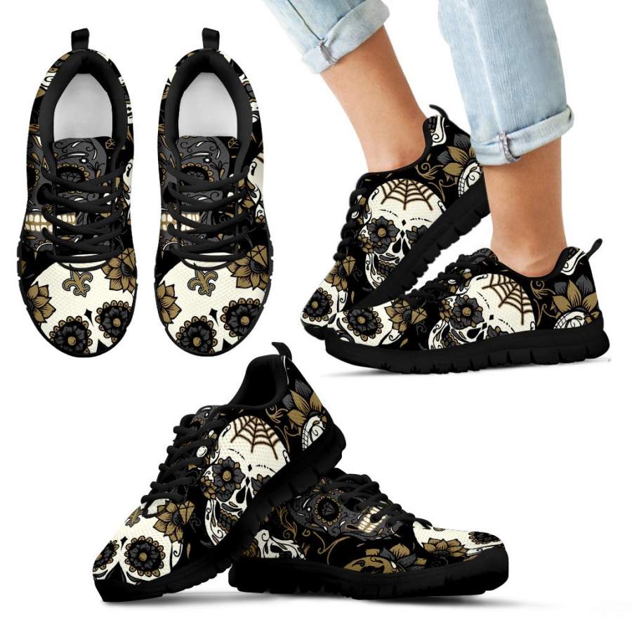 New Orleans Saints Colorful Sugar Skull Sneakers