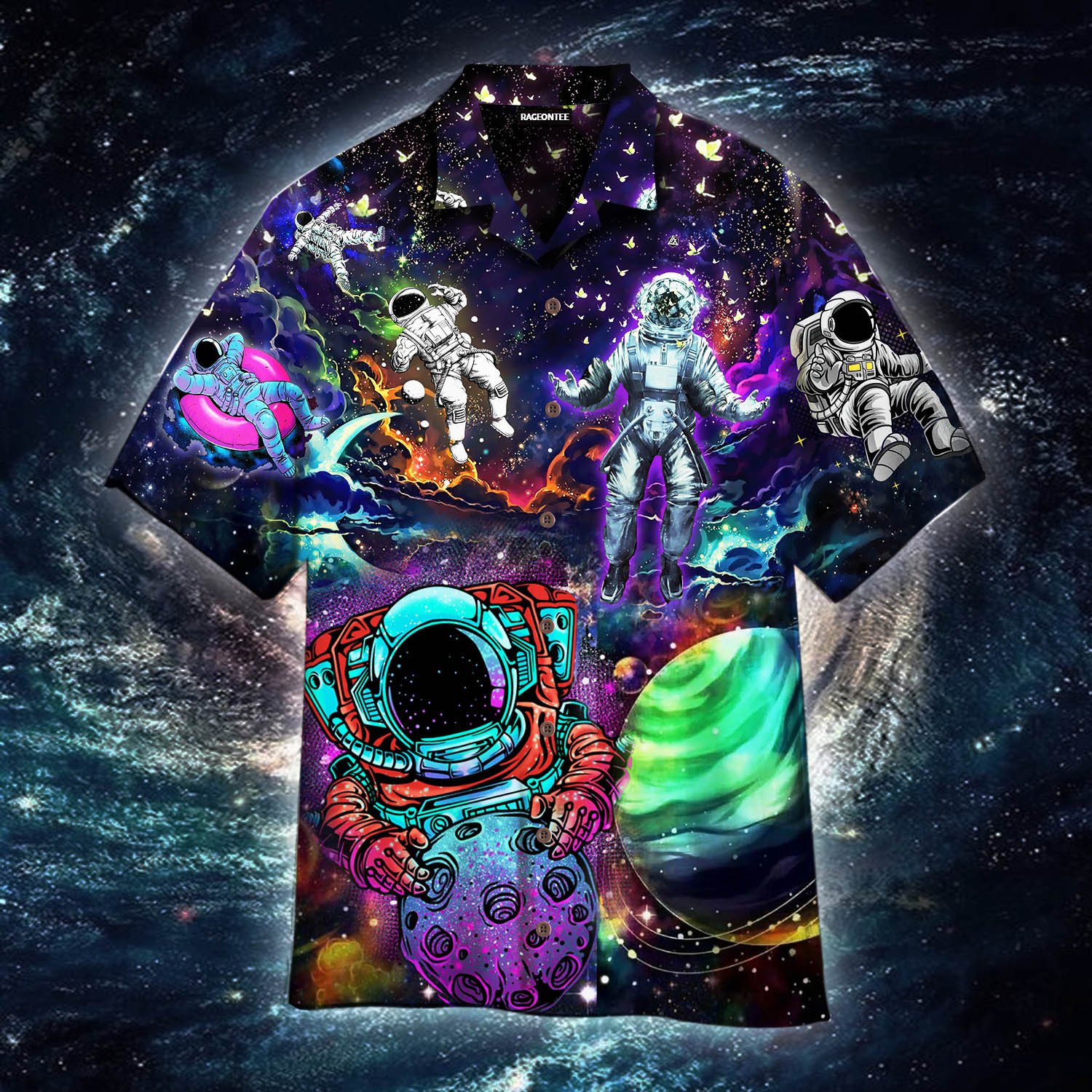 Astronaut In Colorful Universe Hawaii Shirt Unisex Adult Ha35263