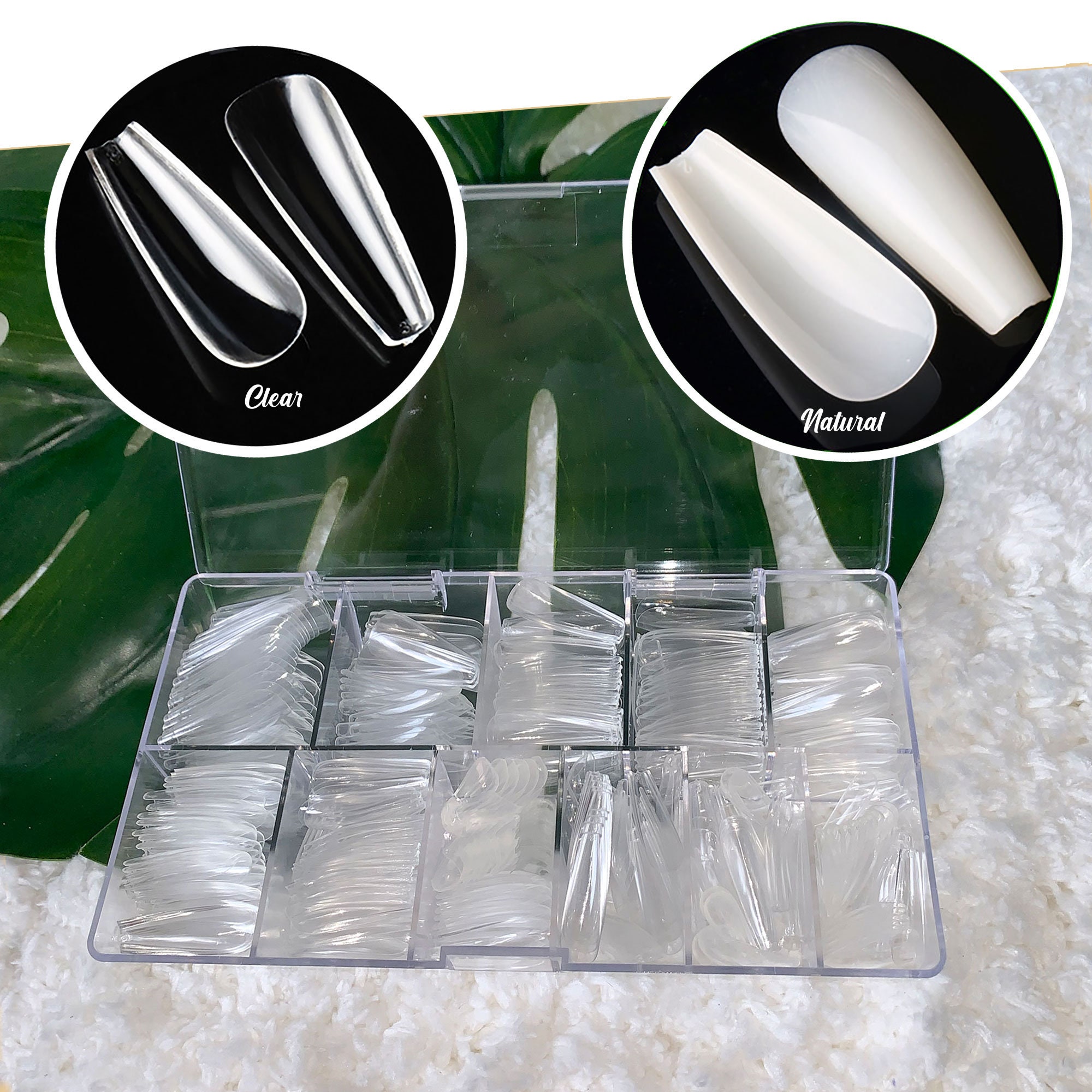 Long Coffin Nail Tips – Press on Nails – 500 Pcs – Full Coverage – False Nails – DIY Nails At Home – HotpressNailco