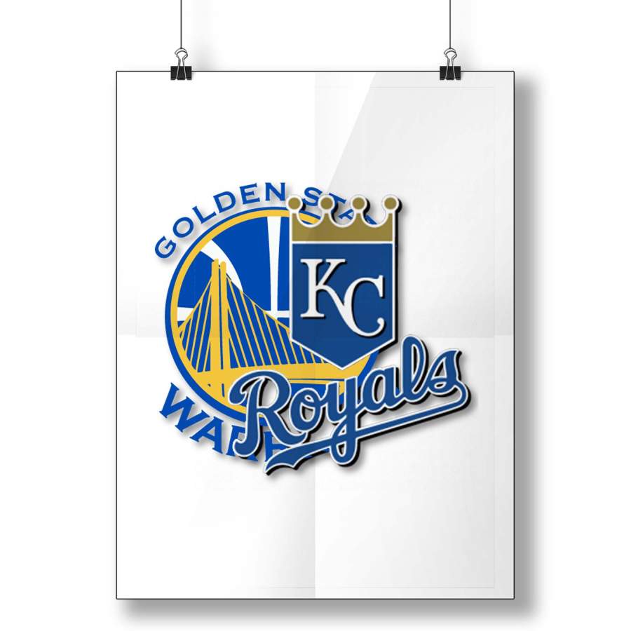 Golden State Warriors And Kansas City Royal Logo Poster