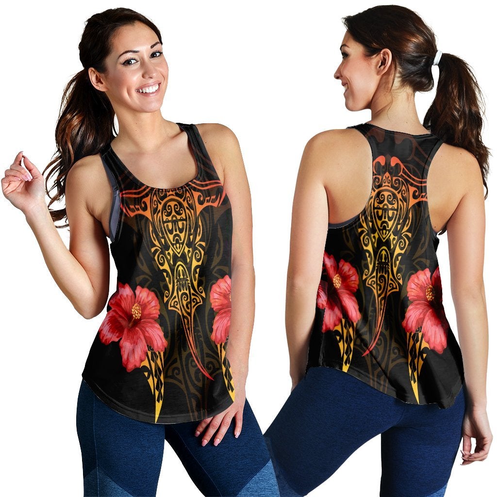 Hawaiian Polynesian Hibiscus Animal Racerback Tank Ah Ha28514