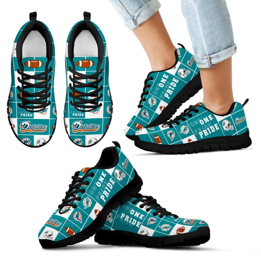 Pride Flag Miami Dolphins Sneakers