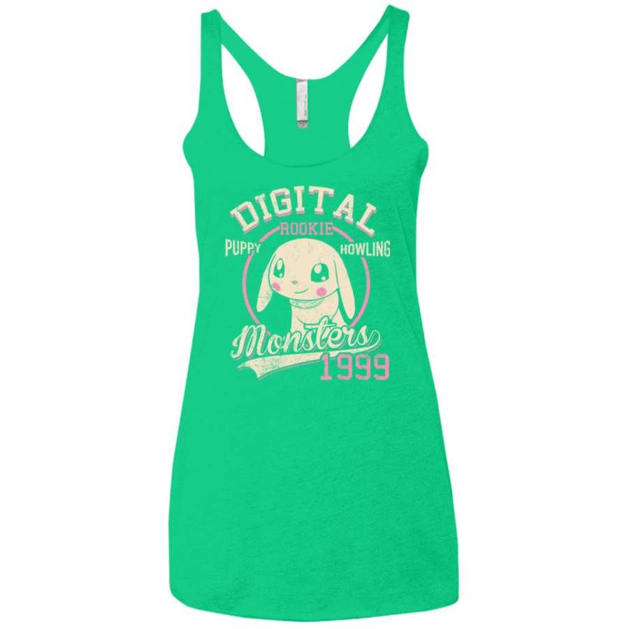 Puppy Howling Women’s Triblend Racerback Tank