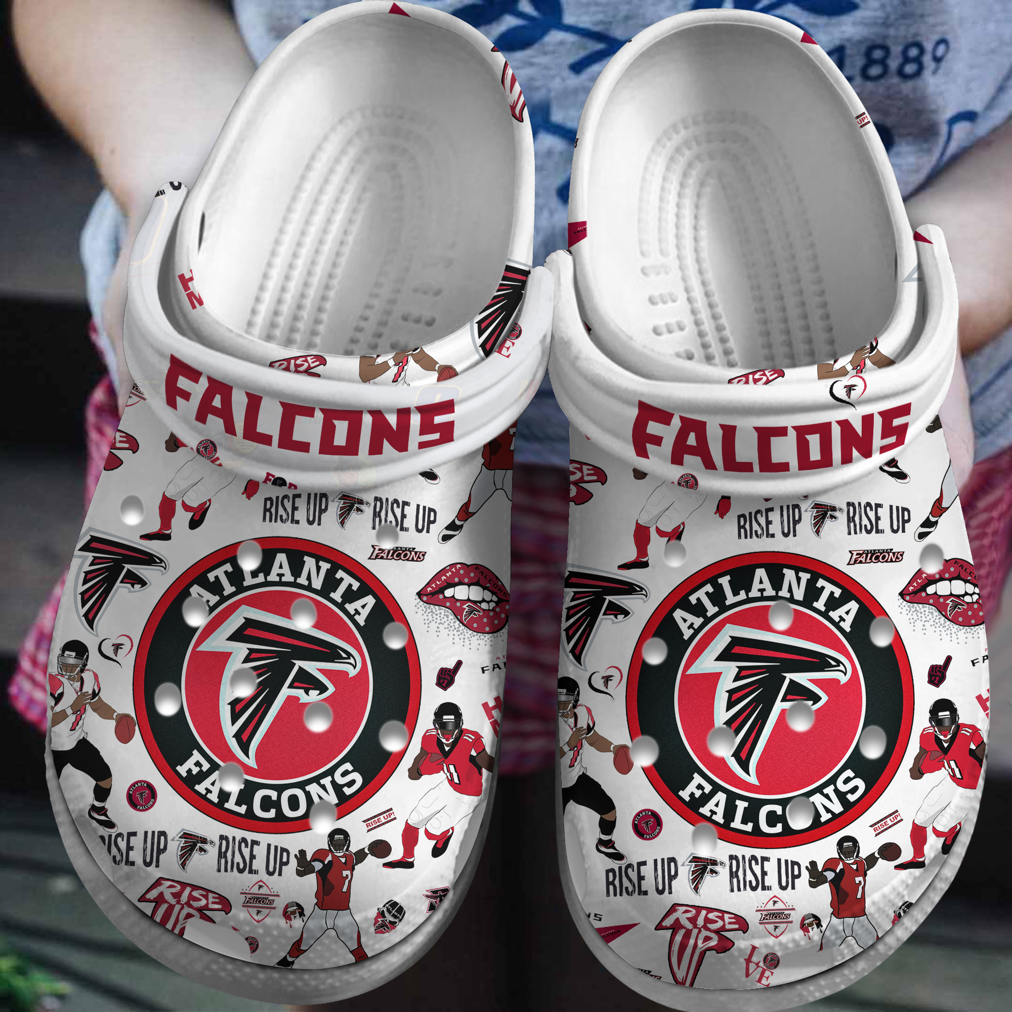 Atlanta Falcons NFL Sport Crocs Crocband Clogs Shoes Comfortable For Men Women and Kids