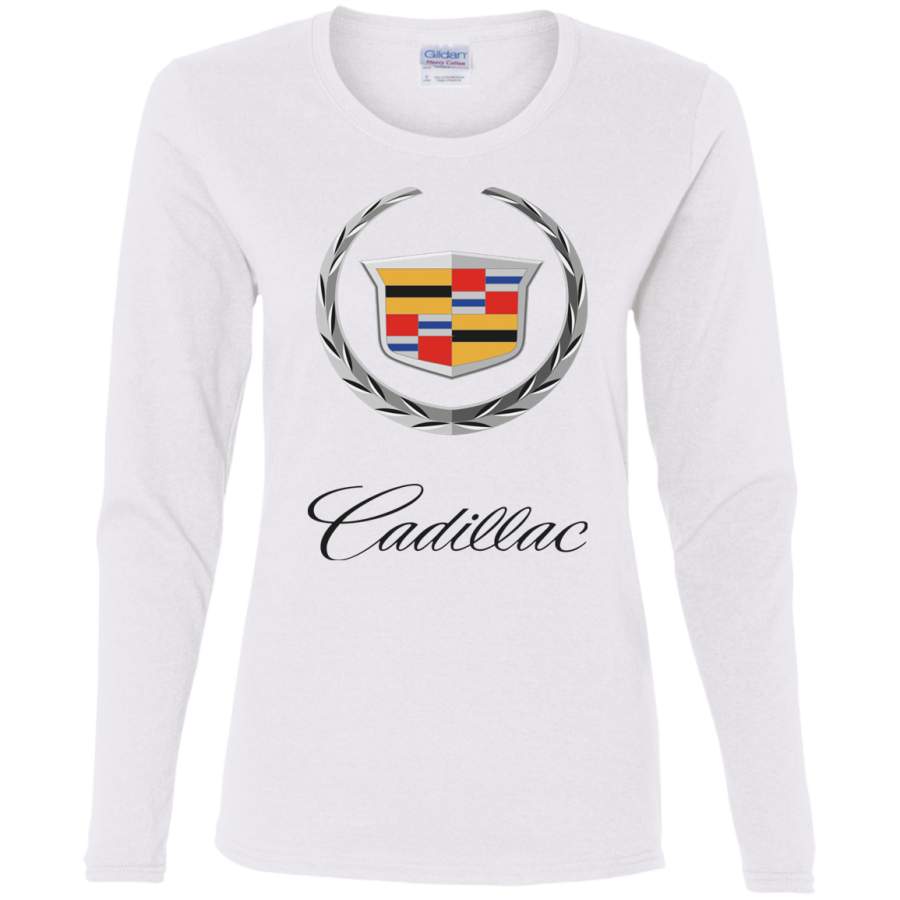 AGR Cadillac Logo Ladies’ Cotton LS T-Shirt