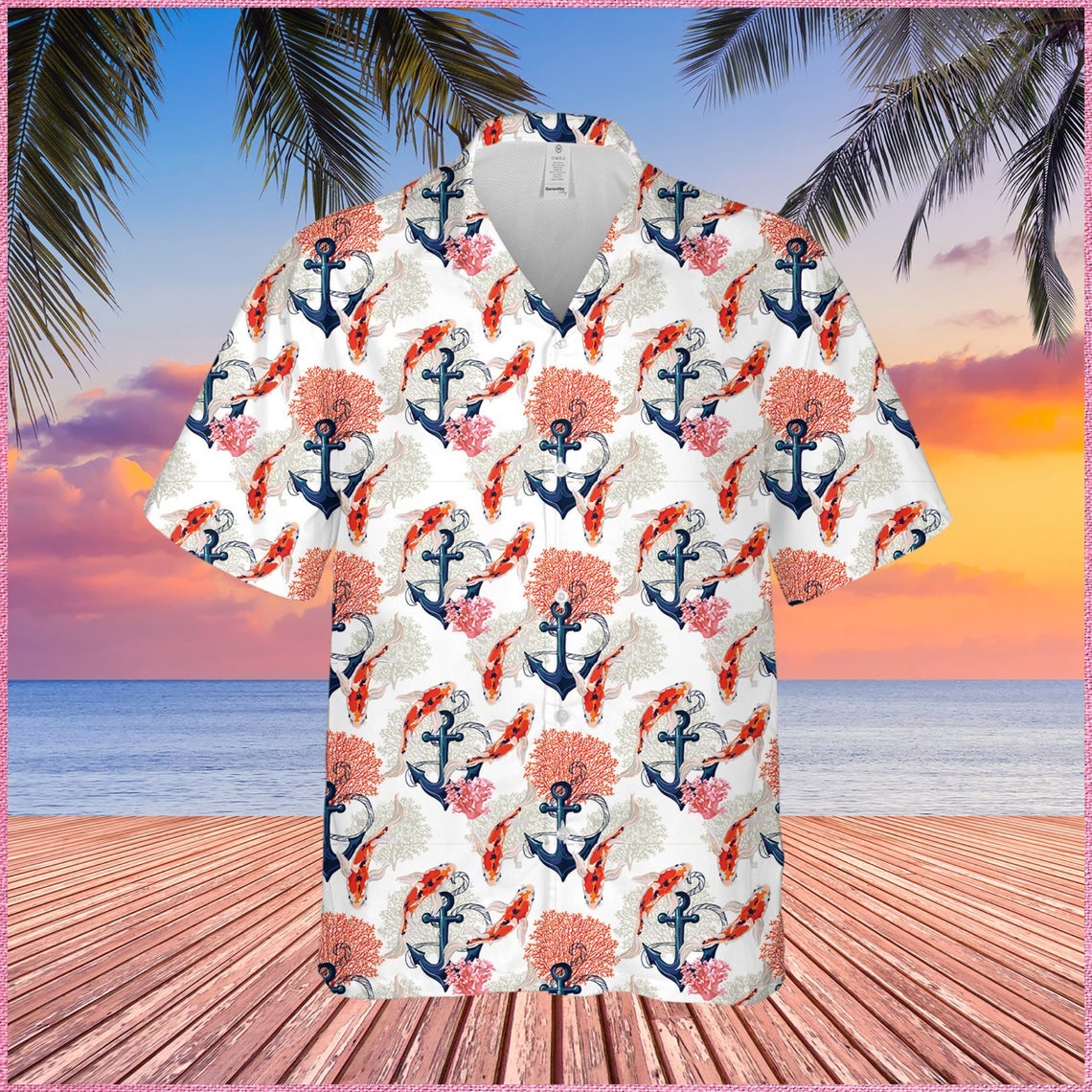 Koi Anchor Hawaii Shirt Made In Summer Beach Shirts Ha53779