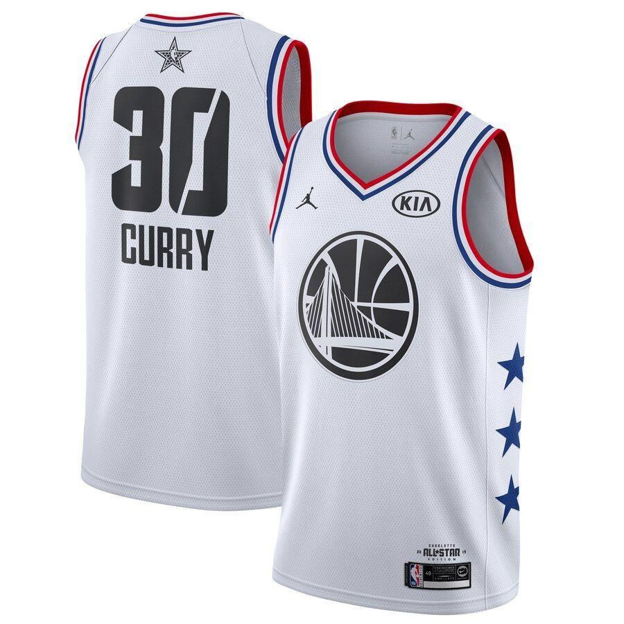 Stephen Curry Golden State Warriors Jordan 2019 NBA All-star Game Finished Swingman Jersey White 2019