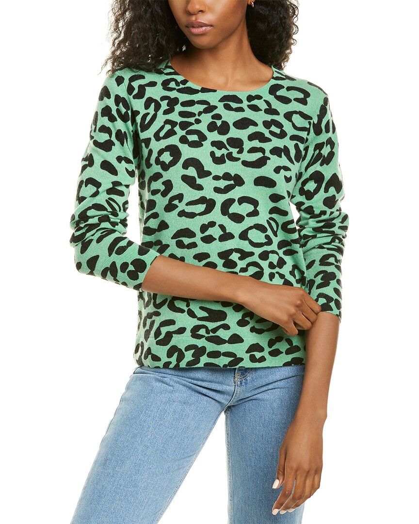 Dnu Pt Hannah Rose Relaxed Leopard Cashmere Sweater