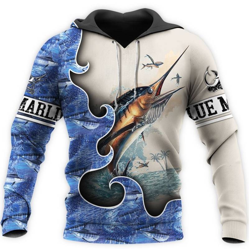 Blue Marlin – All Over Printed hoodie AM121116