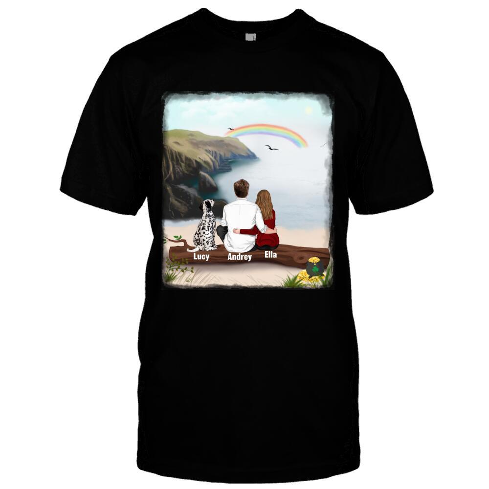 Happy St Patrick’s Day Man Woman & Dogs Custom Name Personalized Standard T-shirt Hoodie Sweatshirt