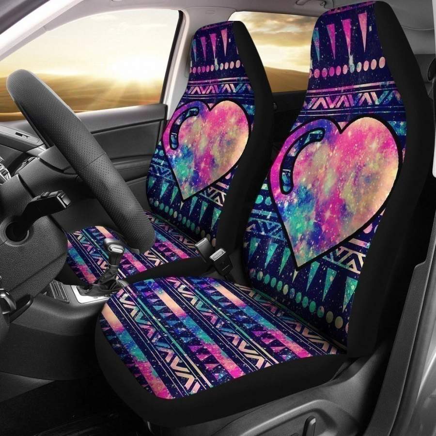 Heart Hippie Colorful Car Seat Covers