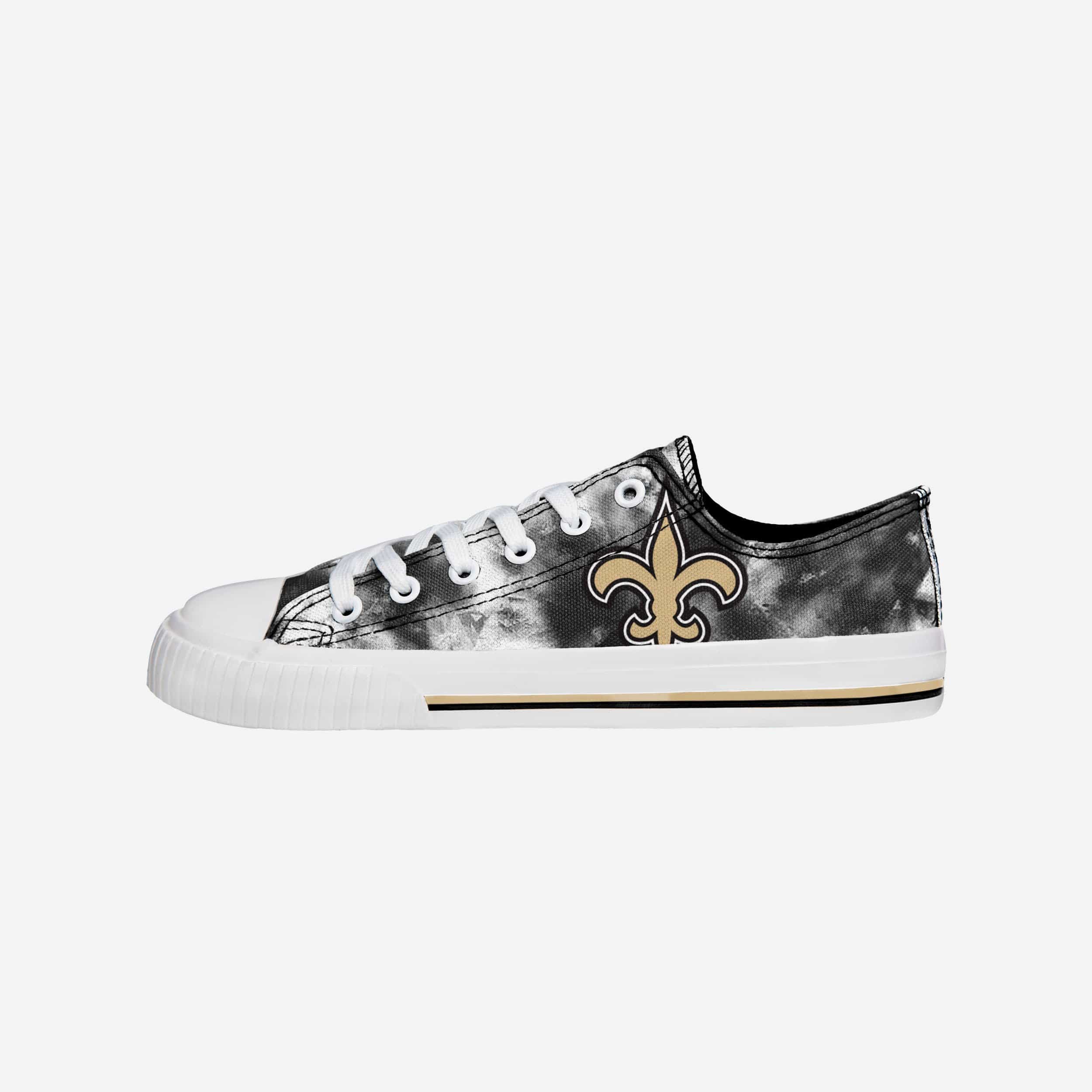 New Orleans Saints Womens Low Top Tie Dye Canvas Shoe