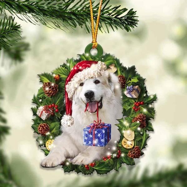 Great Pyrenees And Christmas Gift For Her Gift For Him Gift For Great Pyrenees Lover Ornament