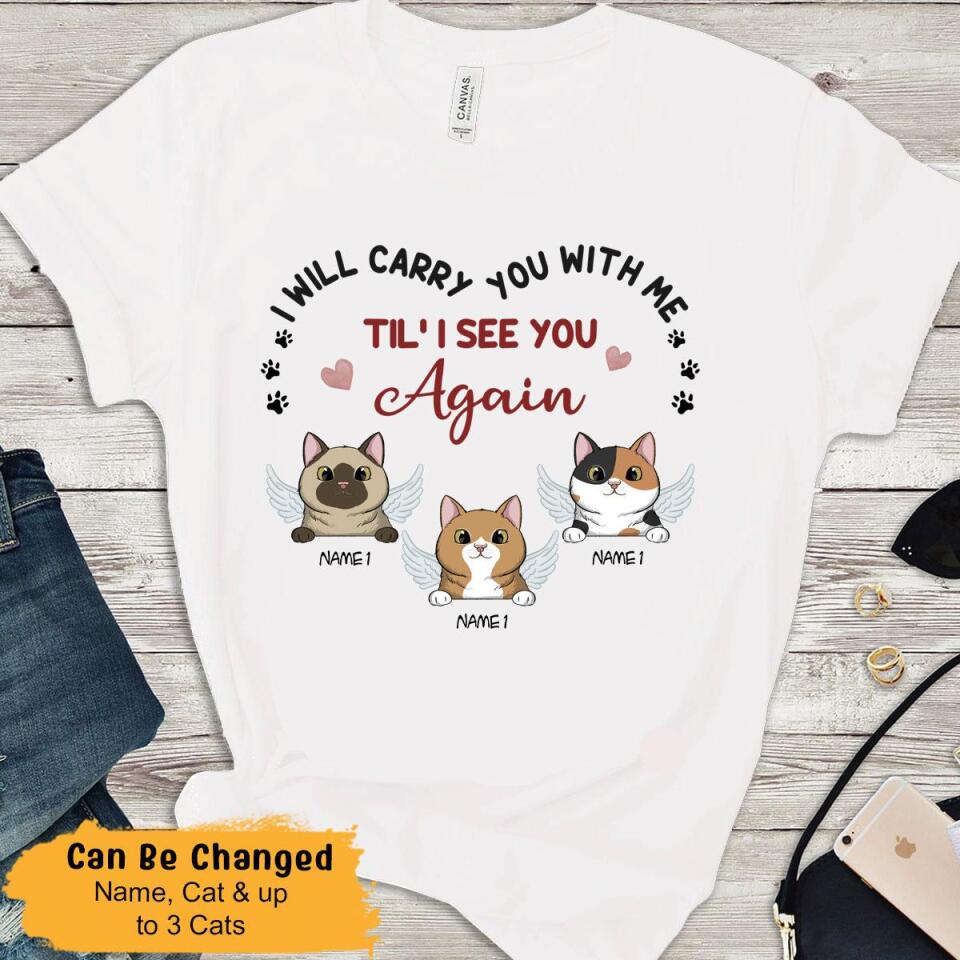 Personalized Cat Memorial Women Shirt , Best Gift For Cat Owner – Trending Personalized