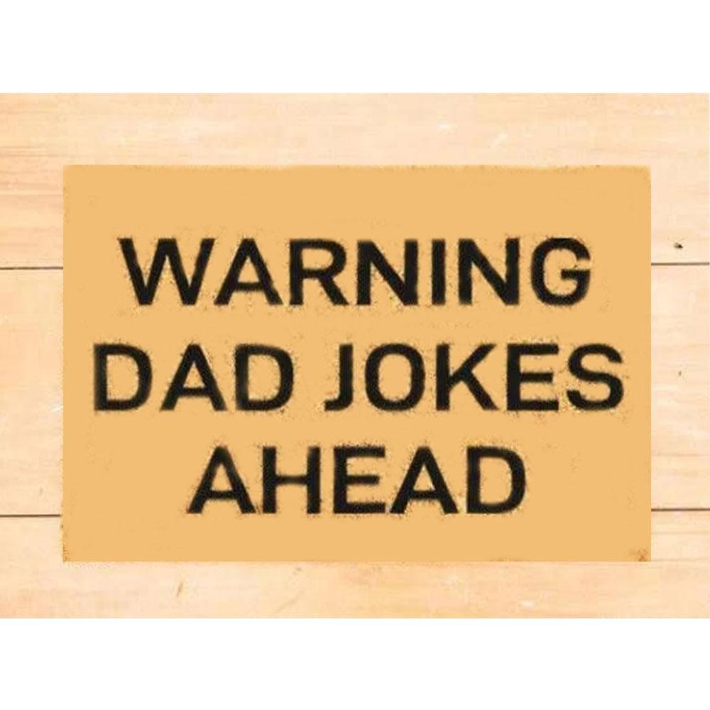 Fathers Gift Day Warning Dad Jokes Ahead Funny Gift Ideas Floor Rug Housewarming Gift Home Living Home Decor Funny Indoor Outdoor Doormat Floor Mat Funny Gift Ideas