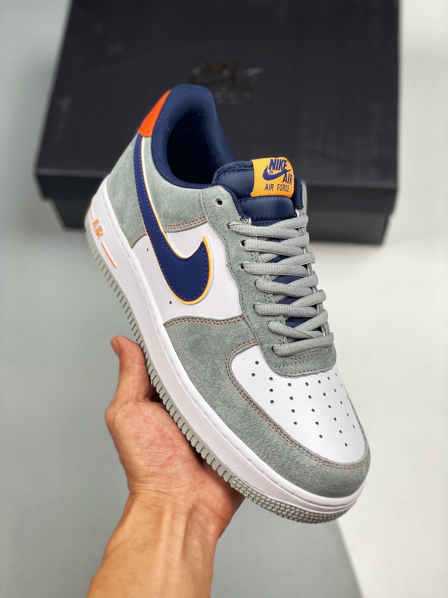 Nike Air Force 1 Low Grey White Navy 5340311