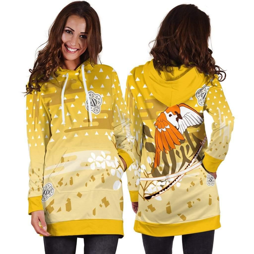 Zenitsu Agatsuma Custom Unique Anime Demon Slayer Women’S Hoodie Dress