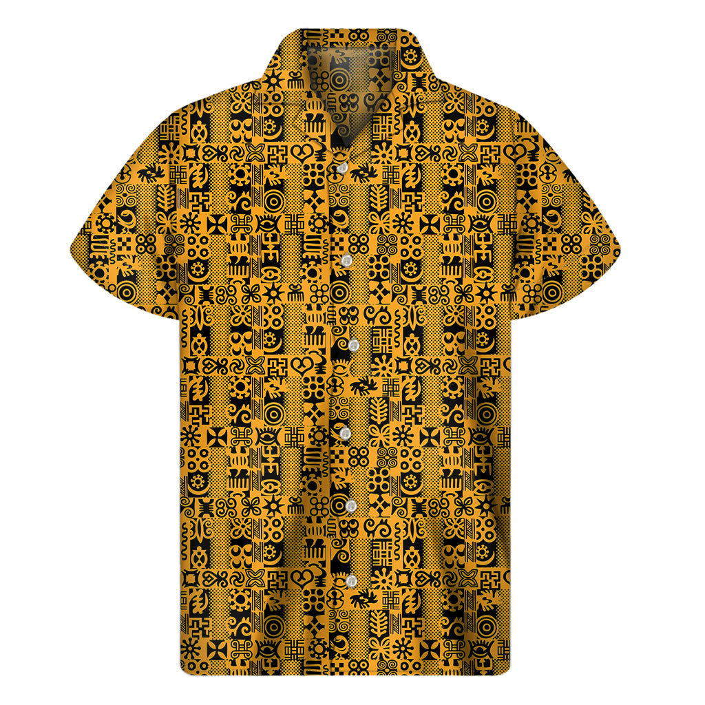 West African Adinkra Tribe Symbols Men’S Short Sleeve Shirt