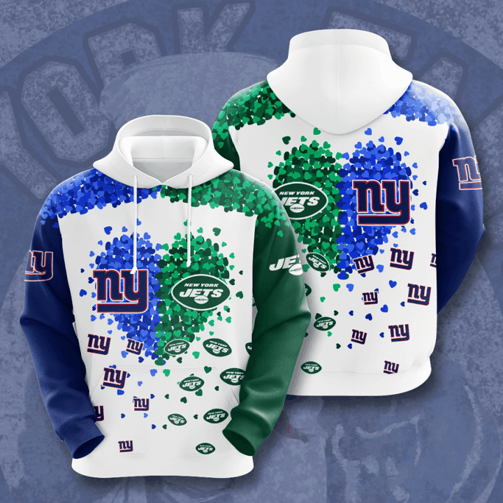 New York Giants X New York Mets Love 22 Unisex 3D Hoodie Gift For Fans