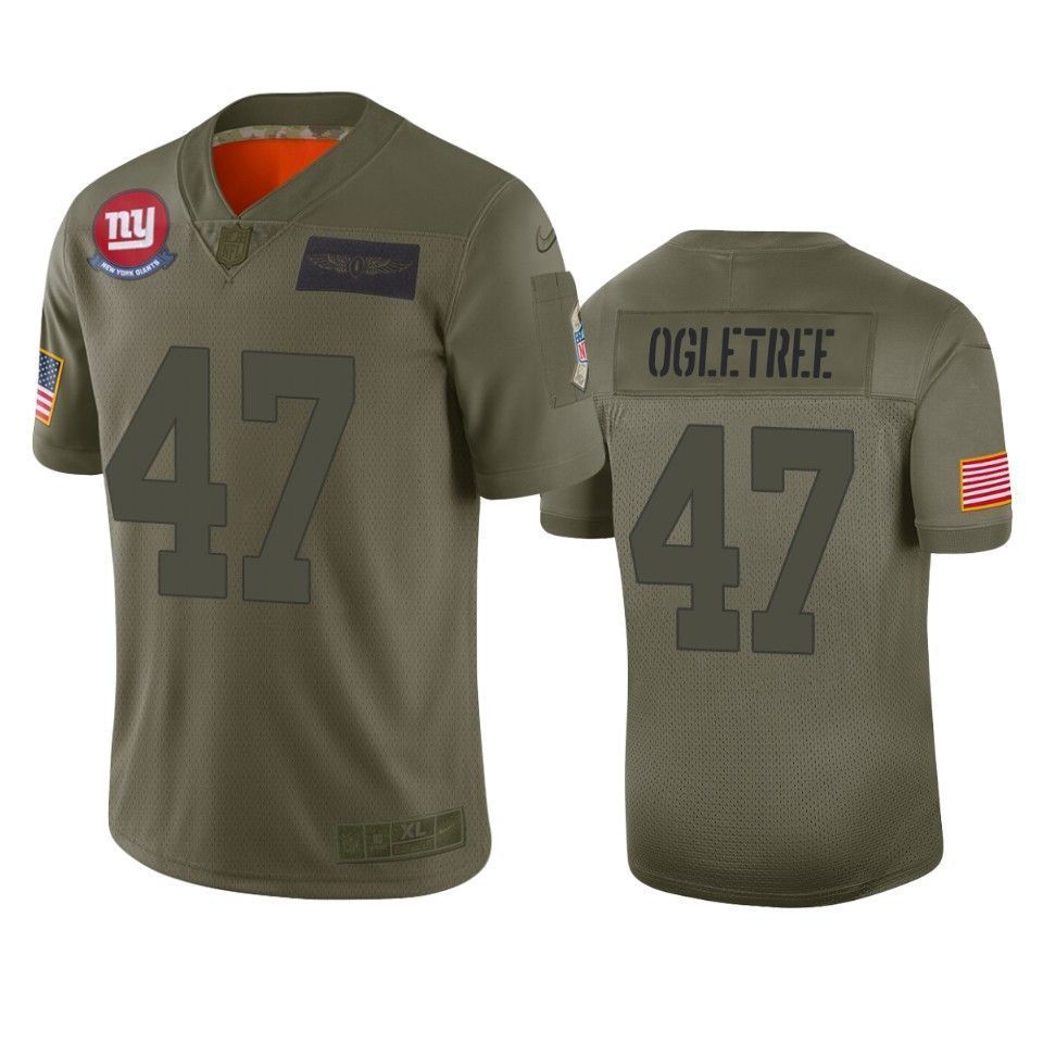 New York Giants Alec Ogletree Camo 2021 Salute To Service Limited 3D Jersey