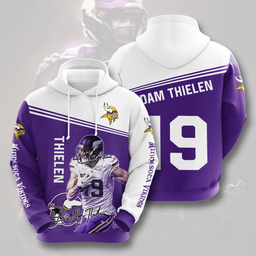 Sports Team Adam Thielen Minnesota Vikingsminnesota Vikings No289 Hoodie 3D