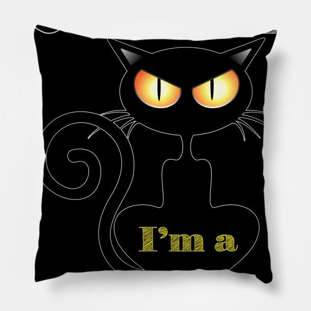 You Can Not Scare Me I Am A Cat Mom Pillows, Halloween Pillow, Best Pilow, Halloween Decorations, Halloween Decor